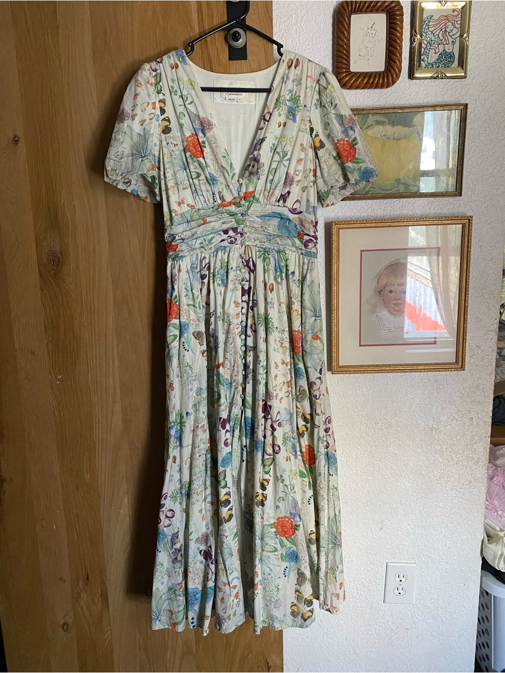 Anthropologie Katarina Dress with Multicolor Floral Print